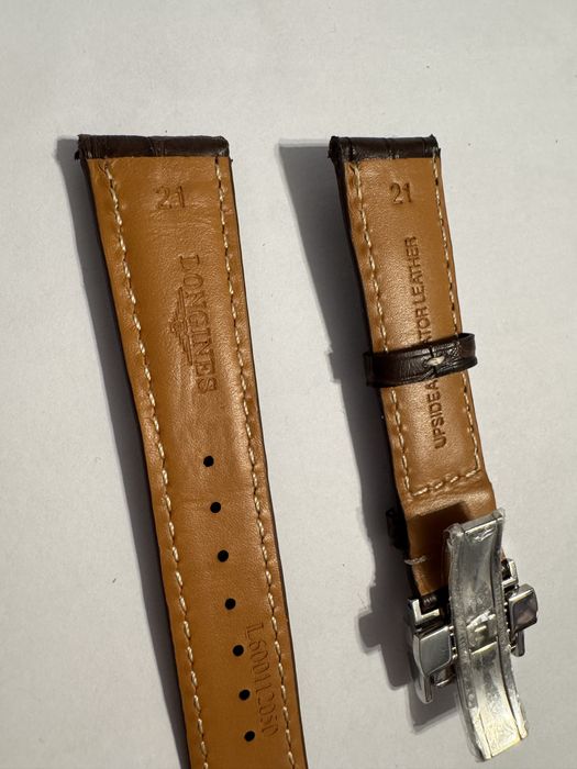 Curea piele maro ceas Longines 21mm