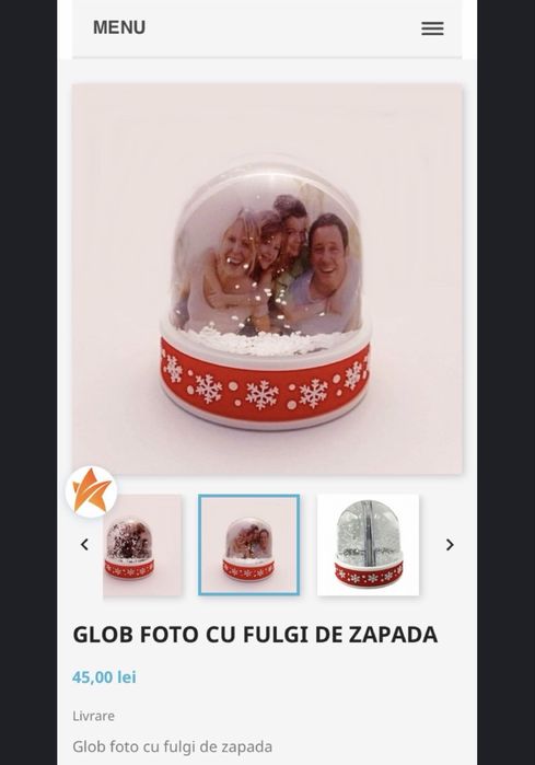 Glob rama foto cu fulgi si beculete