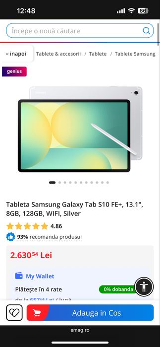 Samsung galaxy tab s10 Fe+ noua