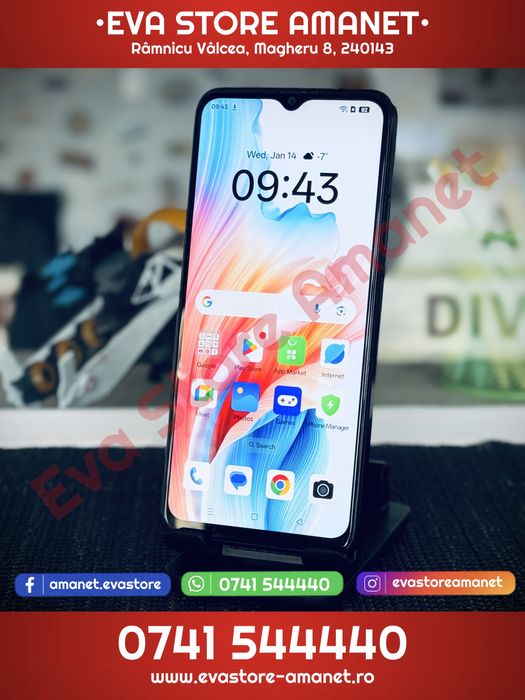 OPPO A18 Glowing Black 128GB 4+4GB RAM Dual SIM