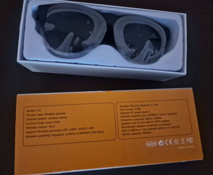 Ochelari Smart Bluetooth multifuncționali,   lentile HD,unisex Pret 150Lei