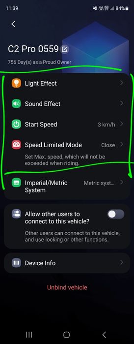 Trotinetă electrică copii Ninebot C2 Pro – ca nouă, 200 km, lumini RGB și limitare din aplicație / schimb