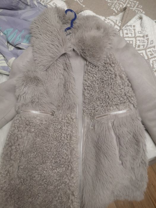 Дубленка цвет серый 44-46