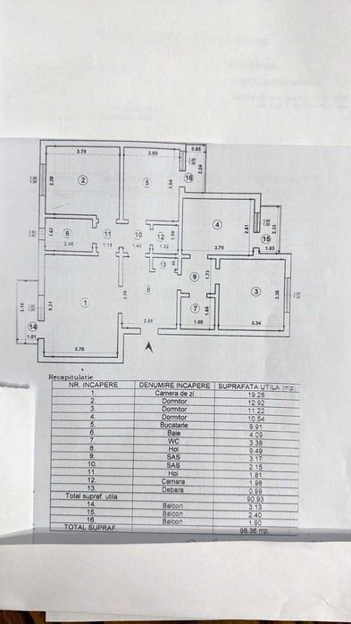 PF  vand apartament 4 camere