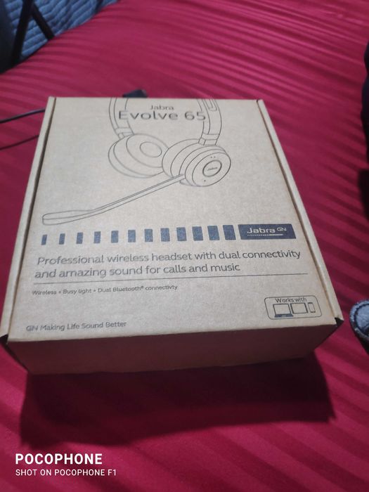 Casti Stereo Jabra Evolve 65 TE MS, Microfon Negru