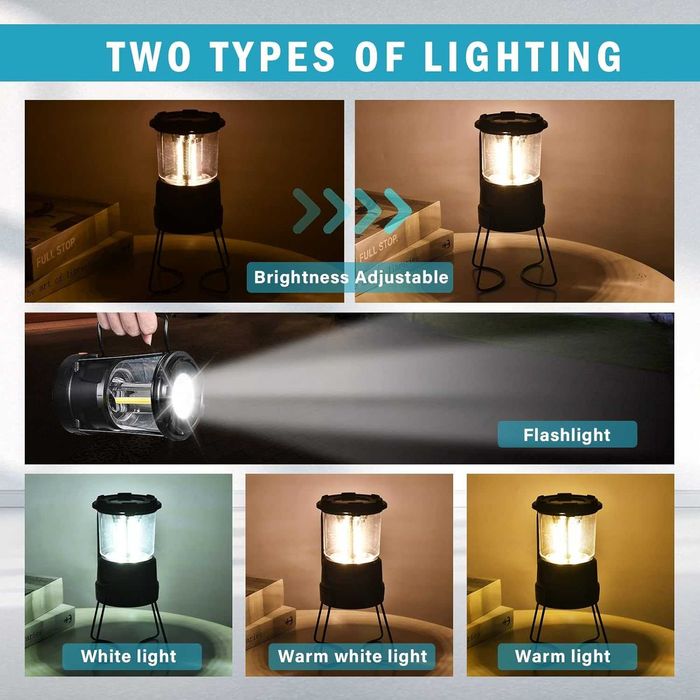 Соларна къмпинг лампа ELUTENG 2в1 с Power Bank 3000 mAh