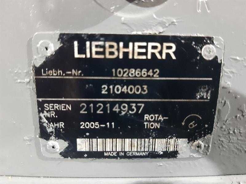 Pompa hidraulica rotire Liebherr R944C 10R2861 second hand verificata swing pump excavator Uniterra Group SRL