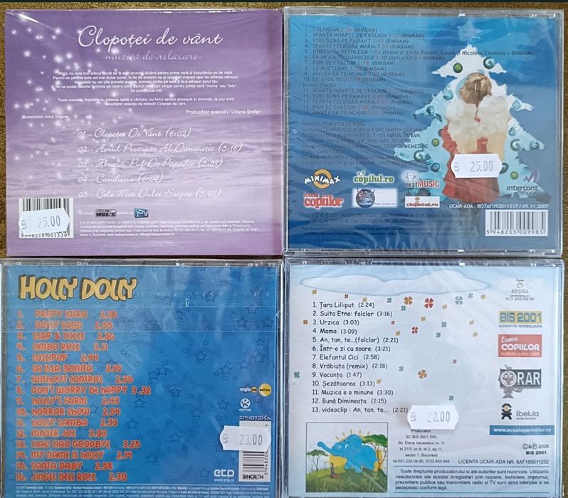 4 CD -uri cu muzică pentru copii Holly Dolly , Elefantul Cici