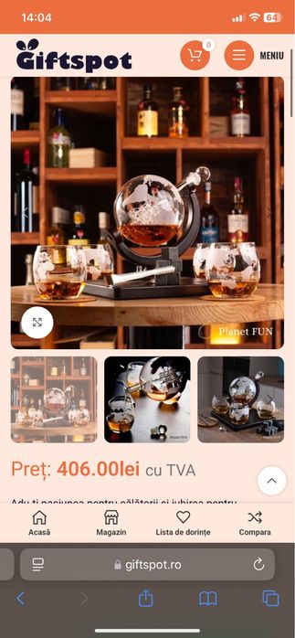 Decantor whisky nou