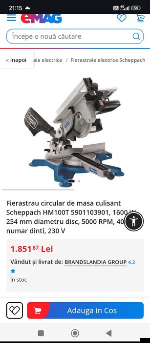 Fierăstrău circular Scheppach  2 in 1