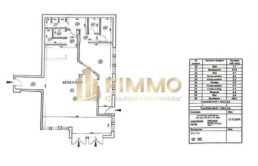 Spatiu comercial | 163 mp | Amenajare conf cerinte | ID: 1028