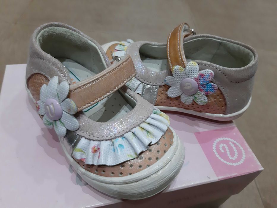 НОВИ! Ергономични Детски Обувки ЕСТЕСТВЕНА Кожа на NOTAS Гърция! №19