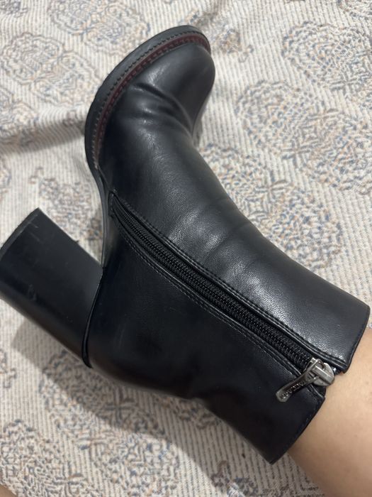 кожанный турецкий ботильоны