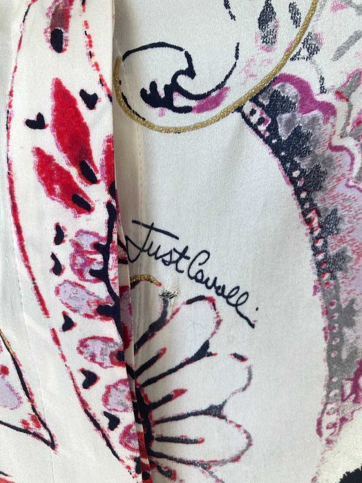 Just Cavalli Animal Print женска копринена блуза коприна IT40 / S / 36