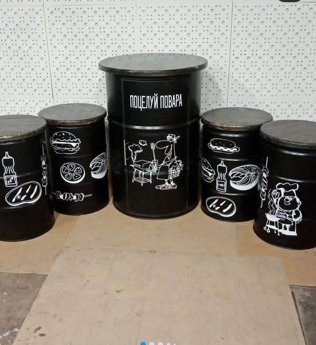 Мебель из бочки для фосфодов и быстро. Цвет и логотип по желанию.