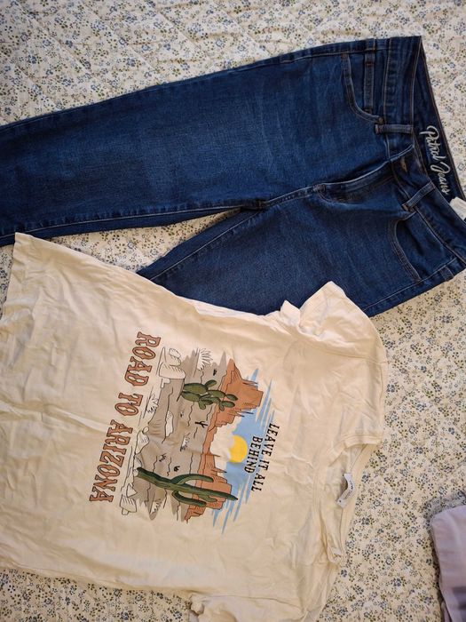 Дънки и тениски дамски zara и други