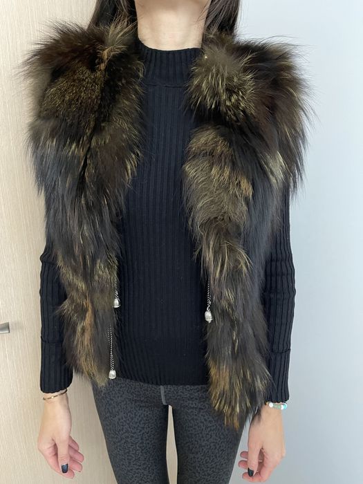 Елек от естествен пух от лисица