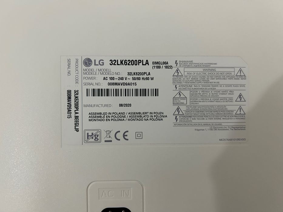 TV Smart LG 32LK6200PLA 80 cm