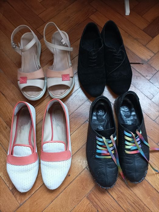 Продавам обувки и сандали естествена кожа 38 номер