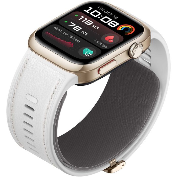 Smartwatch Huawei Watch D2, Gold aluminum alloy Case, White Composite Leather Strap