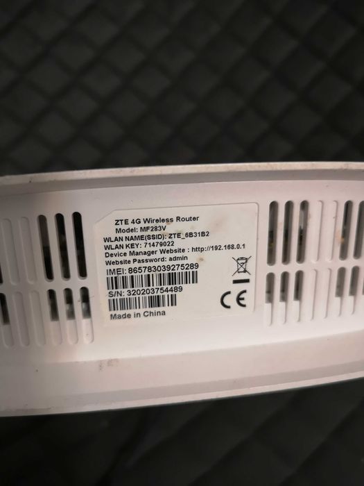 Router Wireless  ZTE MF283V Single-band 2.4 GHz 4G White cu antene