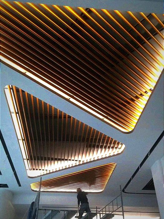 Подвесные потолки Грилято Армстронг реечный потолок МДФ декор панель