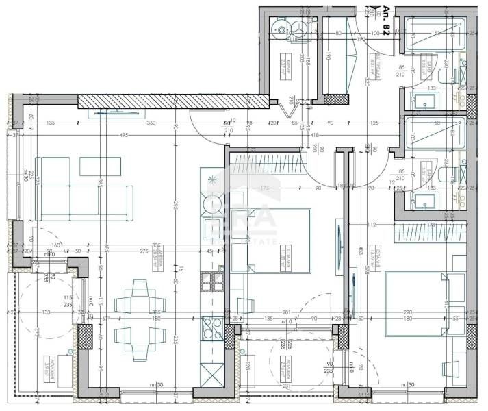 Апартамент с две спални за продажба в район с отлична локация и инфра