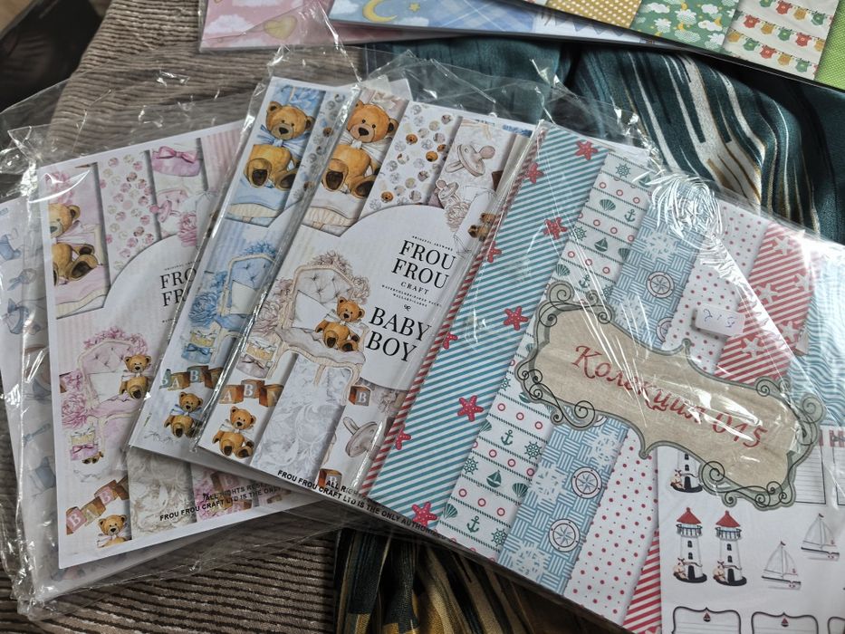Лот дизайнерска хартия за бебешки проекти