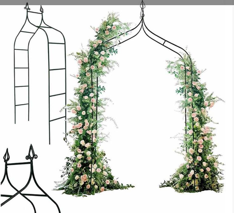 Комплект 3 бр. градински арки за цветя | Метална пергола