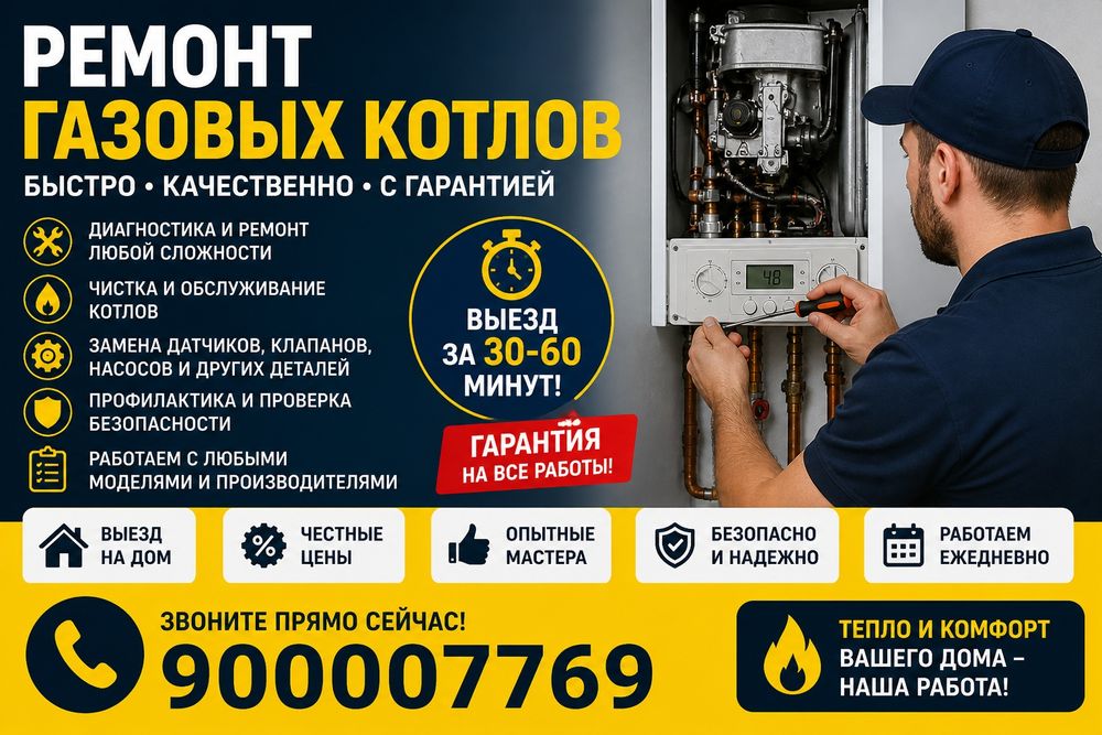 Электрик/мастер по котлам/ремонт котлов/профилактика котла/газового/