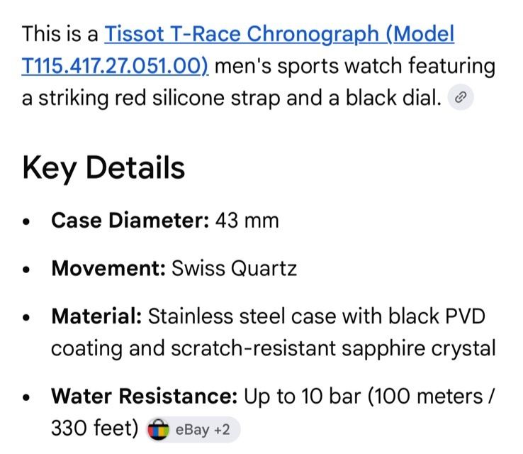 Tissot T-Race Chronograph (T115.417.27.051.00)