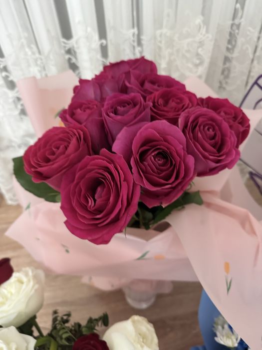 Цветы розы 11 штук