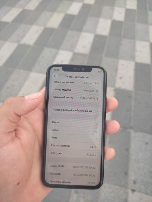 Iphone 11 pro 64 100 yomks Ekran almashgan fes trton ishlaydi