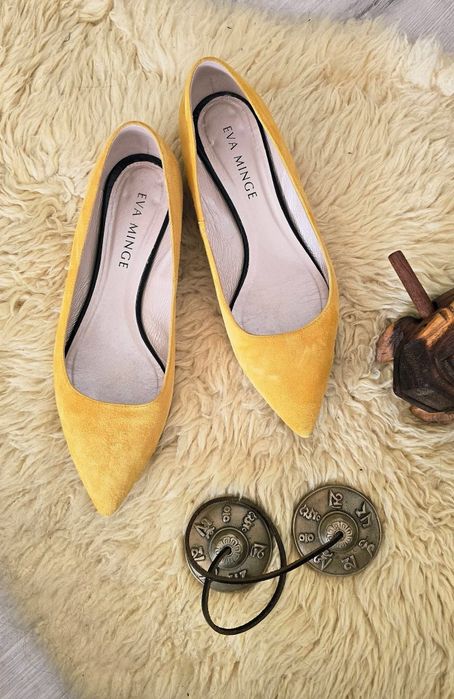 Balerini piele intoarsa EVA MINGE 40