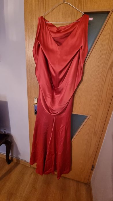 Rochie lunga de seara rosie Talbot Runhof