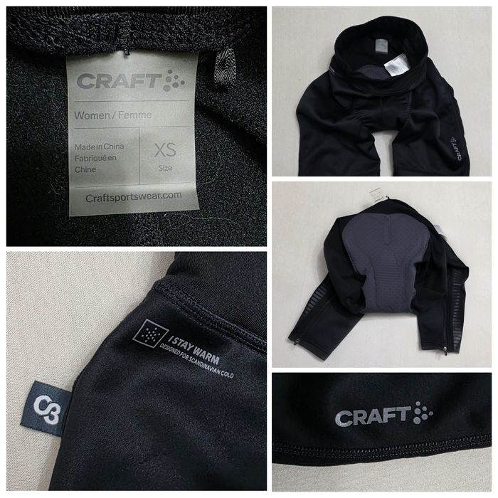 CRAFT colanți de ciclism CORE Sub Zero  Wind "I Stay Warm", Nr. XS/S