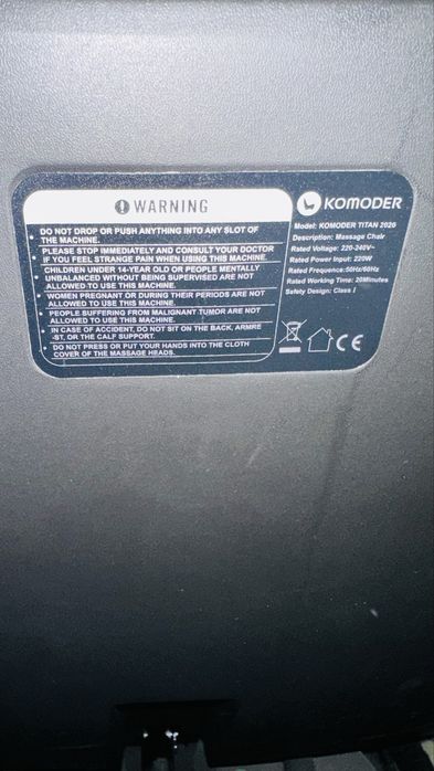 Fotoliu masaj komoder ! Titan 2020