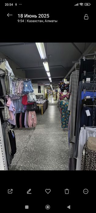 Бутик Алатау-2, 6 блок, цоколь, 2 ряд