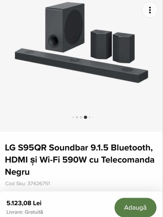LG S95QR Soundbar Sigilat Oferta Pret
