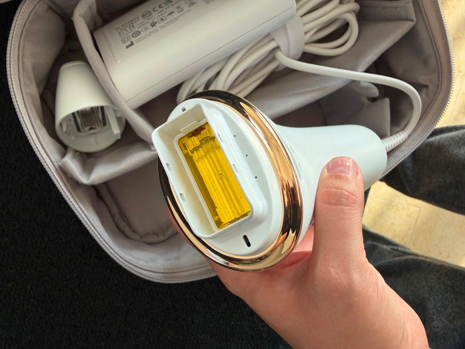 Epilator IPL Braun Silk-expert PRO 5 PL5152, In Garantie - doar testat -  SkinPro 2.0, alb auriu 2 capete + Husa