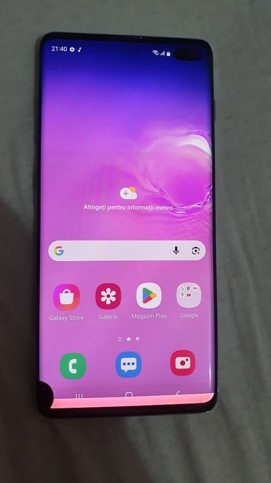 Samsung S10+ , dual SIM, 128 gb, pata pe display