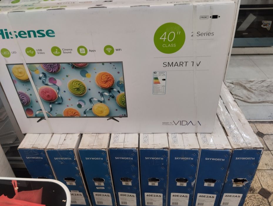 40 tali 43 tali smart tv aksiyaga tushgan optom narxllarda