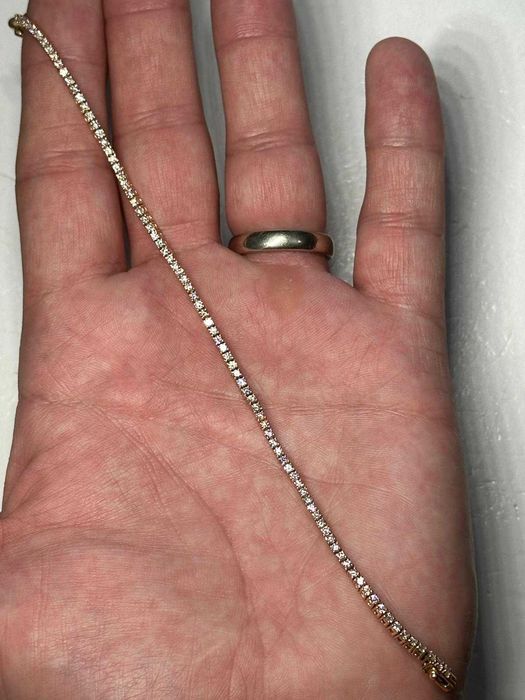 BRATARA AUR 18K + 87 Diamante = 2.60CT - 8.6g. - Model TENNIS !