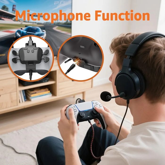 Paddles for PS5 Controller with MIC Function, Plug and Play