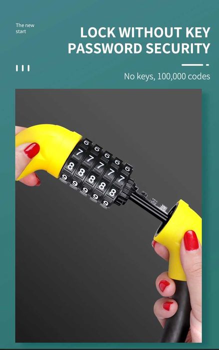 Катинар за велосипед/мотоциклет/скутер с 5-цифрен код - НОВ