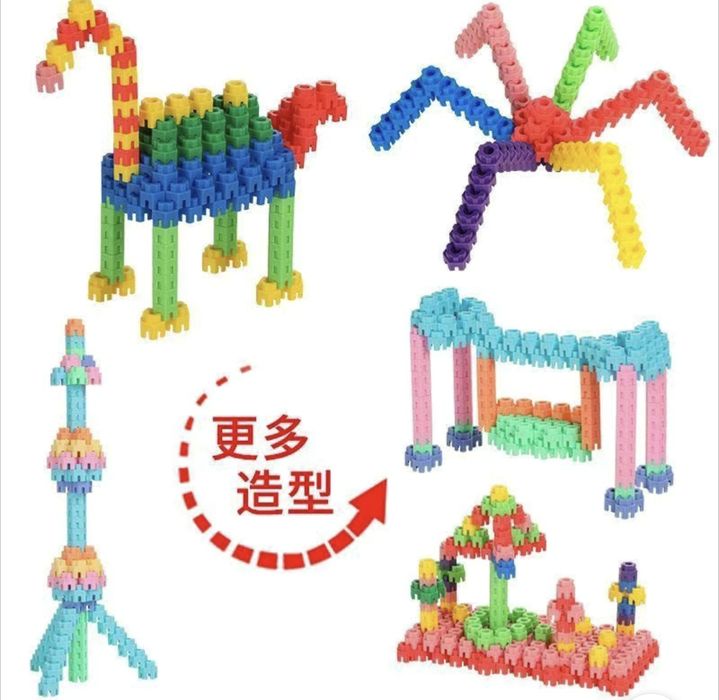 Шесть рогов, строительные блоки, пластик .лего.конструктор