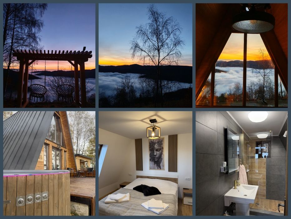 Cabana A frame cu jacuzzi in Mărișel