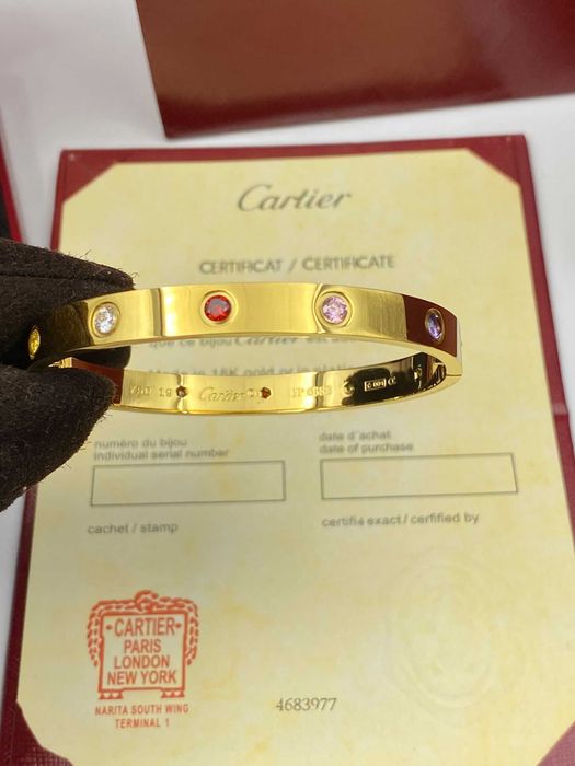 Brățară Cartier LOVE 19 Gold 585 cu 10 diamante