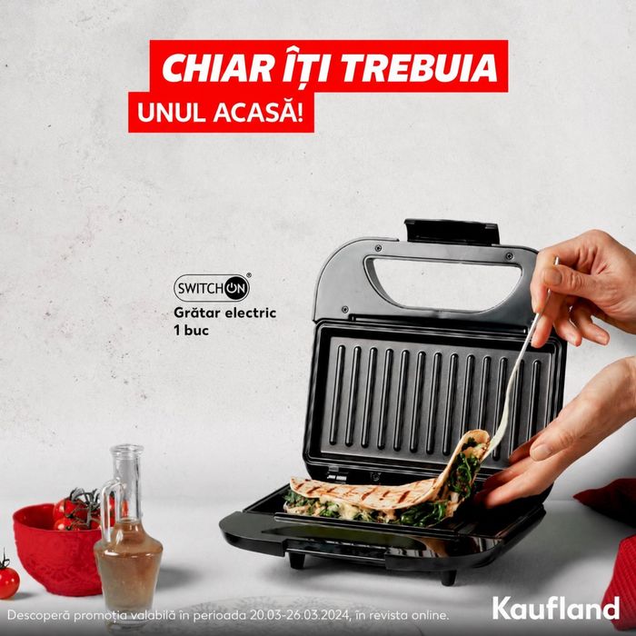 Grătar electric SWITCH ON (Kaufland) – foarte puțin folosit, în stare foarte bună