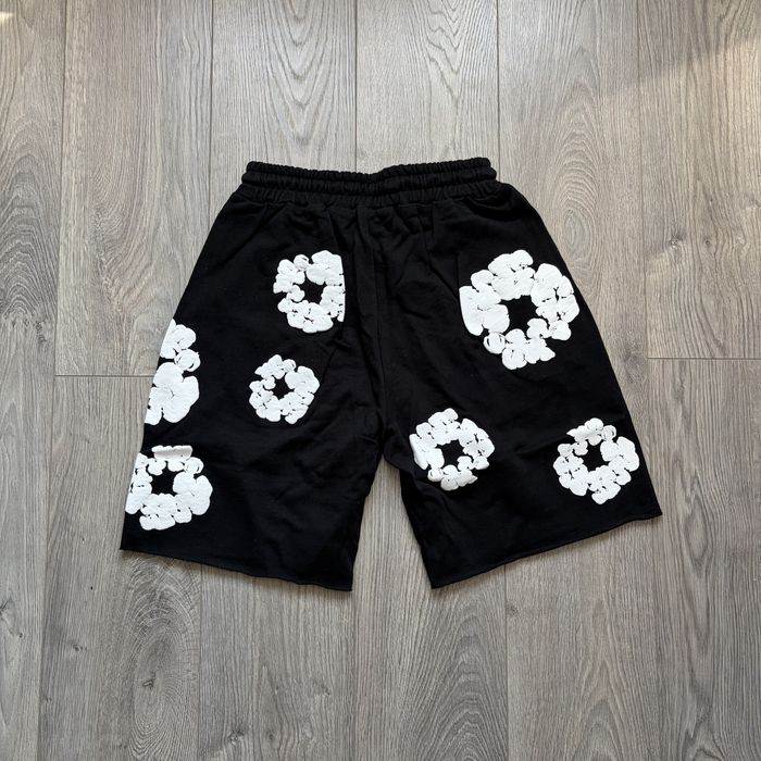 Denim Tears Black Shorts S– Черни къси панталони с бели мотиви